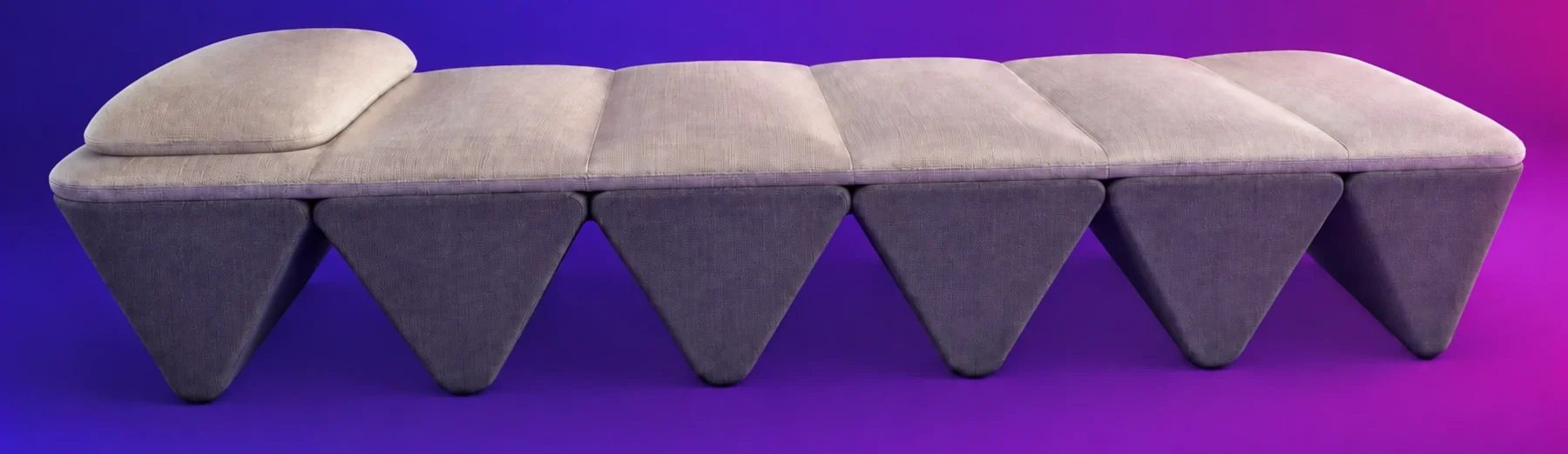 The Opus Soundbed floating above a violet and magenta soundwave